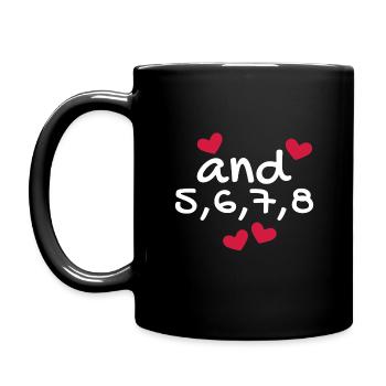 Danse danse danse classe rythme coeur - Mug uni - noir - Gauche