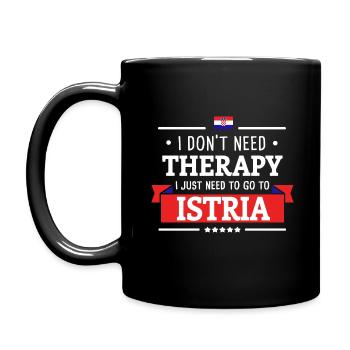 ISTRIEN THERAPIE LUSTIGES KROATIEN URLAUB GESCHENK - Tasse einfarbig - Schwarz - Links