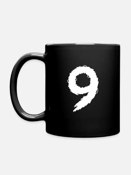 Number 9 - Full Colour Mug - black