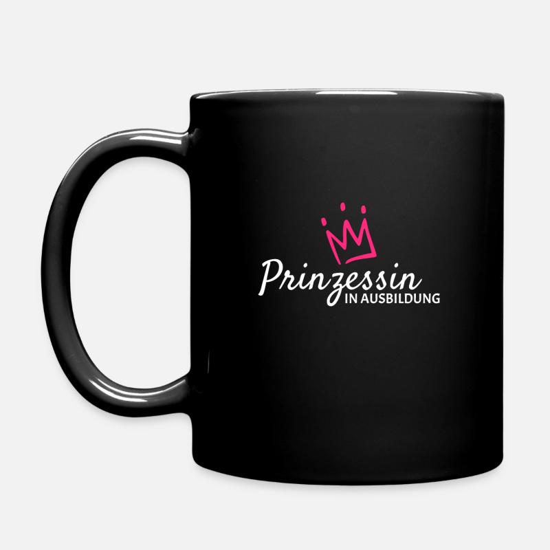 Prinzessin in Ausbildung Geschenk - Tasse einfarbig - Schwarz