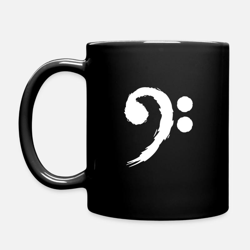 Bass musikalische Symbole - Tasse einfarbig - Schwarz