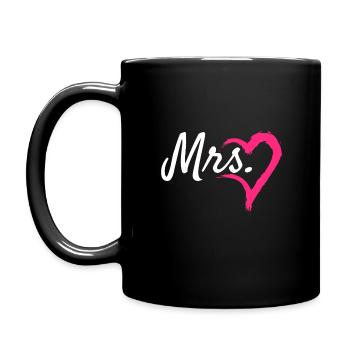 Mrs Herz - Tasse einfarbig - Schwarz - Links