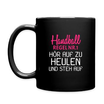 Handball Handballer Team Sport Geschenk - Tasse einfarbig - Schwarz - Links