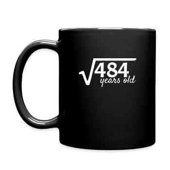 Square root 576 = 22 years old - birthday - Full Colour Mug - black - Left