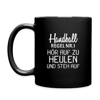 Handball Handballer Team Sport Geschenk - Tasse einfarbig - Schwarz - Links