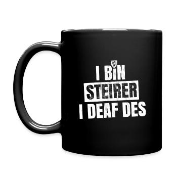 STEIRER I DEAF DES LUSTIGES STEIERMARK GESCHENK - Tasse einfarbig - Schwarz - Links