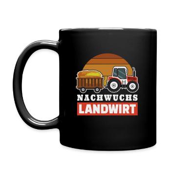 NACHWUCHS LANDWIRT TRAKTOR KINDER BUBEN GESCHENK - Tasse einfarbig - Schwarz - Links