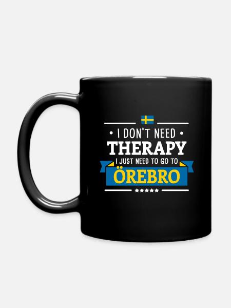 ÖREBRO THERAPY SWEDEN SCANDINAVIA GIFT - Full Colour Mug - black