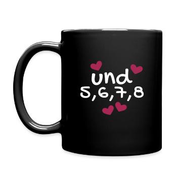 Tanzen Tanz Tanzkurs Rhythmus - Tasse einfarbig - Schwarz - Links