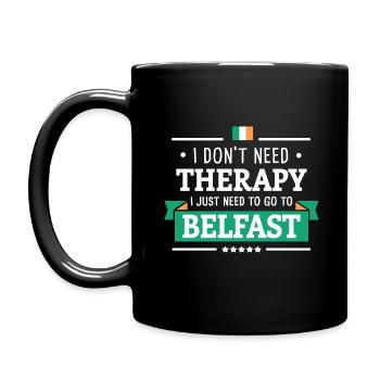 TRAITEMENT DE BELFAST IRLANDE ÉIRE AMOUR IRE CADEAU - Mug uni - noir - Gauche