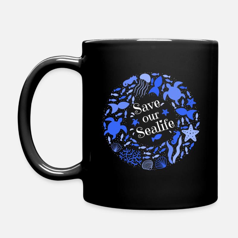 Meeresverschmutzung - Save Our Sealife - Tasse einfarbig - Schwarz