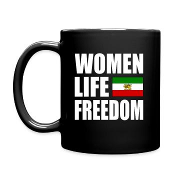Women life freedom - Mug uni - noir - Gauche