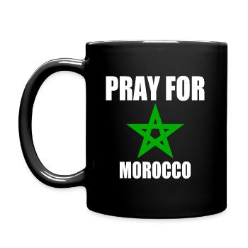 Pray for morocco - Full Colour Mug - black - Left