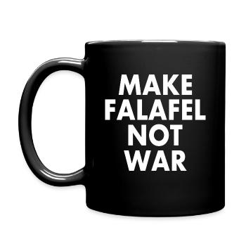 Make falafel not war - Full Colour Mug - black - Left