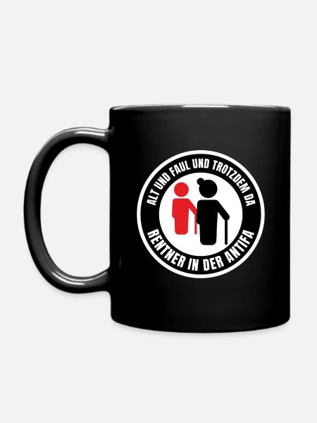 Rentner-Antifa - Tasse einfarbig - Schwarz