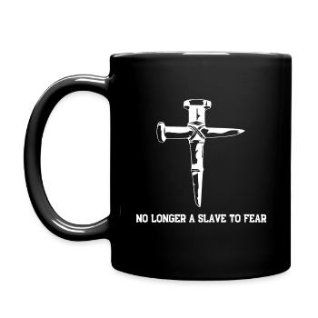 No Longer a Slave To Fear – Christian - Full Colour Mug - black - Left