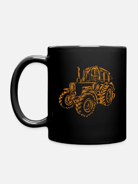 Traktor Belarus MTS 82 - Tasse einfarbig - Schwarz