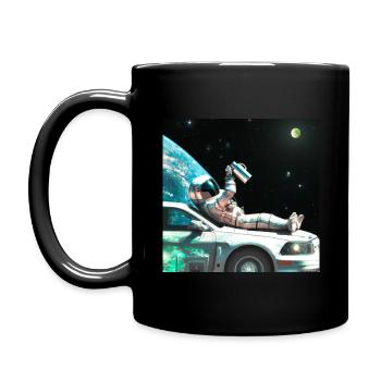Astrononymus - Coffee To Go - Tasse einfarbig - Schwarz - Links