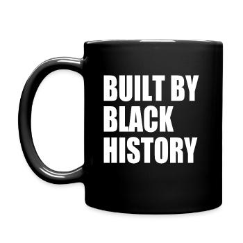 Built by black history - Tasse einfarbig - Schwarz - Links