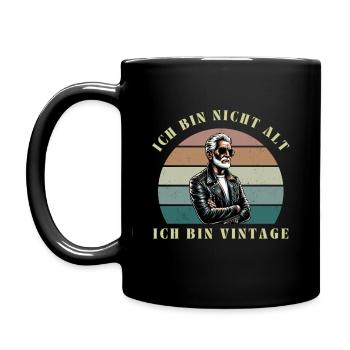 Ich bin nicht Alt ich bin Vintage - Tasse einfarbig - Schwarz - Links