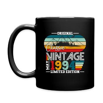 Date de naissance 1994 Mai 1994 Millésime 1994 Légende 94 - Mug uni - noir - Gauche