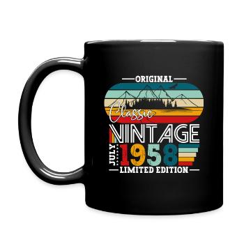 Vintage 1958 Vintage 1958 Birthday 1958 - Full Colour Mug - black - Left