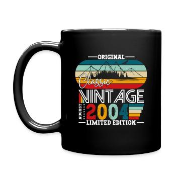 20th Birthday Original August 2004 Vintage 2004 - Full Colour Mug - black - Left