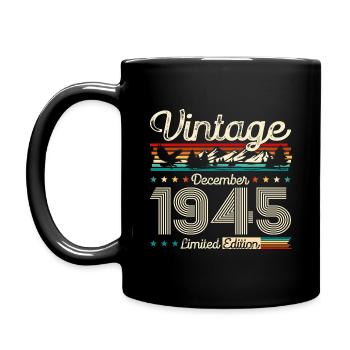 80e anniversaire Légende Décembre 1945 Volume 45 - Mug uni - noir - Gauche