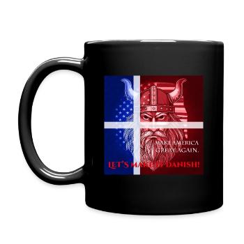 Viking - mach es dänisch - Tasse einfarbig - Schwarz - Links