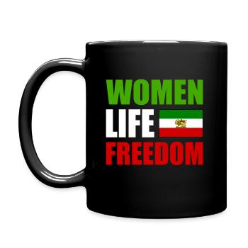 Women life freedom - Mug uni - noir - Gauche