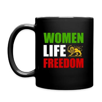 Women life freedom - Mug uni - noir - Gauche