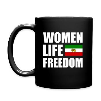 Women life freedom - Mug uni - noir - Gauche