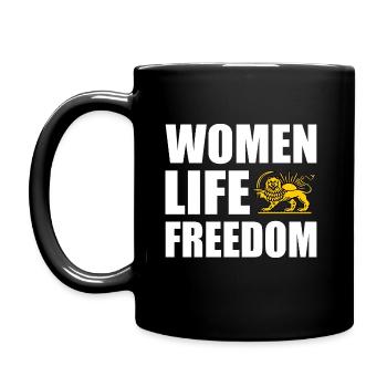 Women life freedom - Mug uni - noir - Gauche