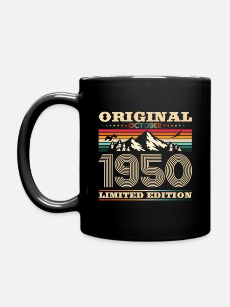 73. Geburtstag Original Oktober Jahrgang 1950 - Tasse einfarbig - Schwarz