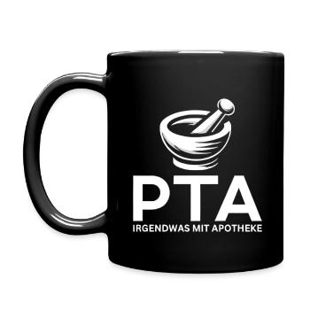 PTA Pharmazeutisch technische Assistent Apotheke - Tasse einfarbig - Schwarz - Links
