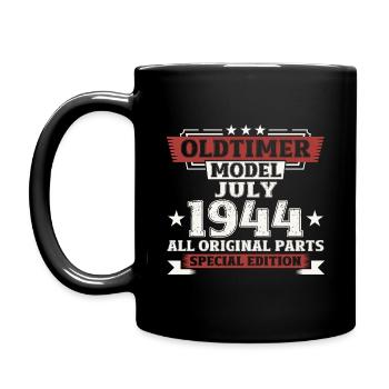 80ème Anniversaire Voiture Classique Juillet 1944 Millésime 1944 - Mug uni - noir - Gauche