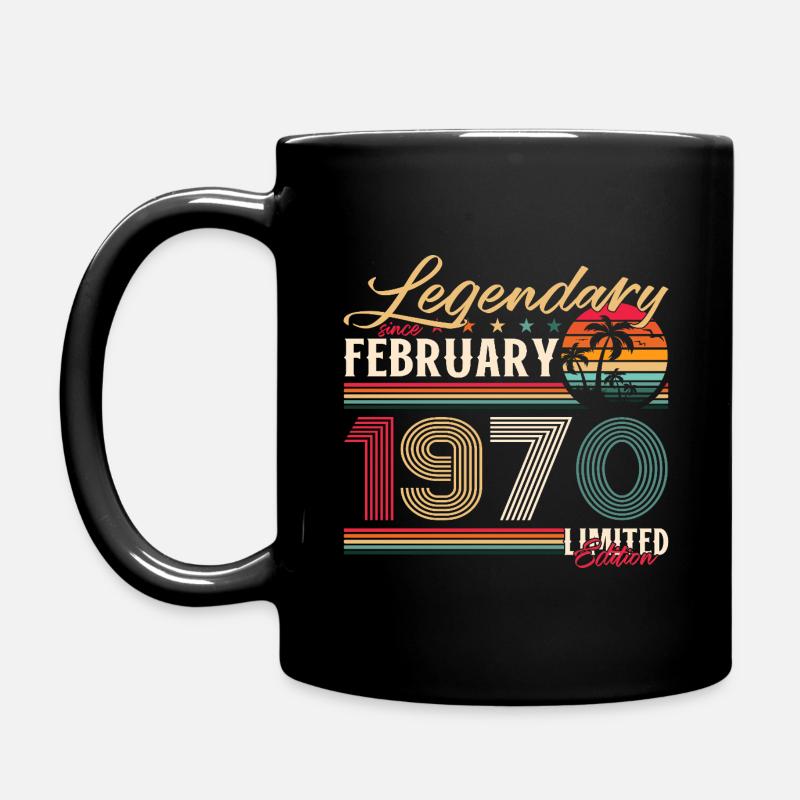 55. Geburtstag Geschenk Mann Original Februar 1970 - Tasse einfarbig - Schwarz