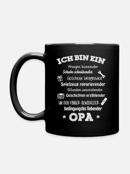 Ich bin ein wunderbarer Opa - Tasse einfarbig - Schwarz