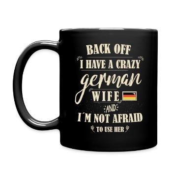 German Wife - Tasse einfarbig - Schwarz - Links