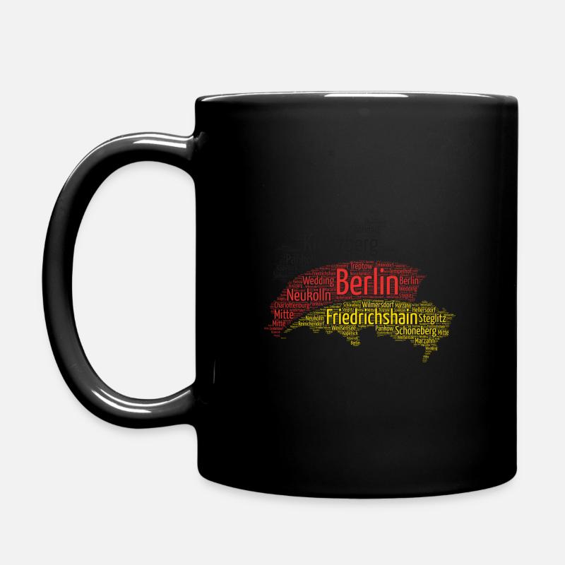 Berlin Umriss - Tasse einfarbig - Schwarz