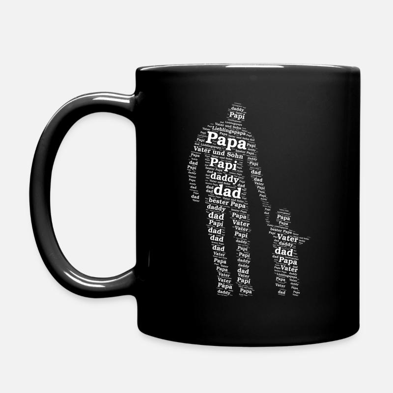 Vater und Sohn - Tasse einfarbig - Schwarz