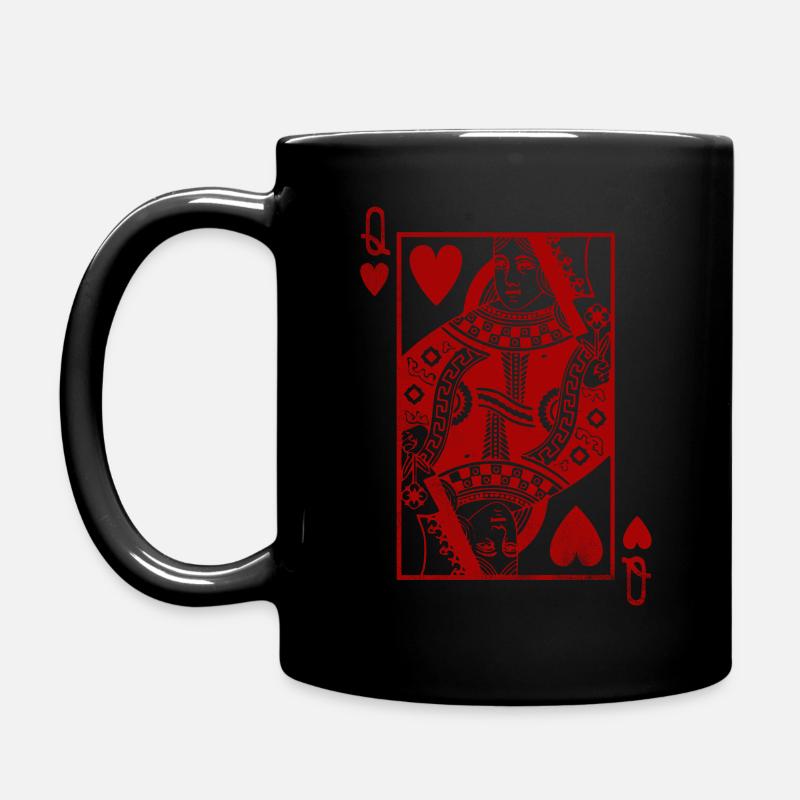 Coeur reine rouge - Mug uni - noir