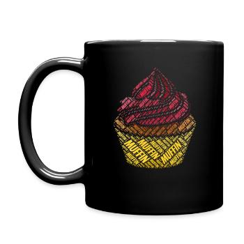 Muffin - Tasse einfarbig - Schwarz - Links