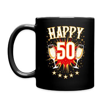 05 Happy 50 Glasses Stars - Mug uni - noir - Gauche