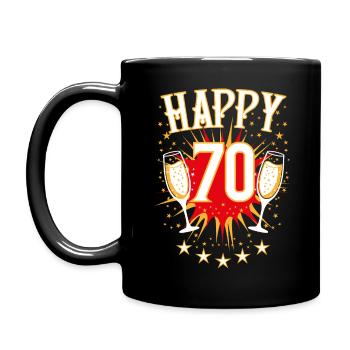 07 Happy 70 Glasses Stars - Mug uni - noir - Gauche