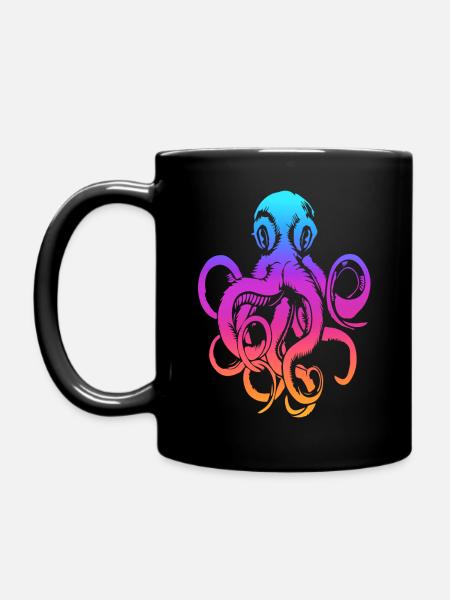 Poulpe - Tentacules - Calmar - Mug uni - noir