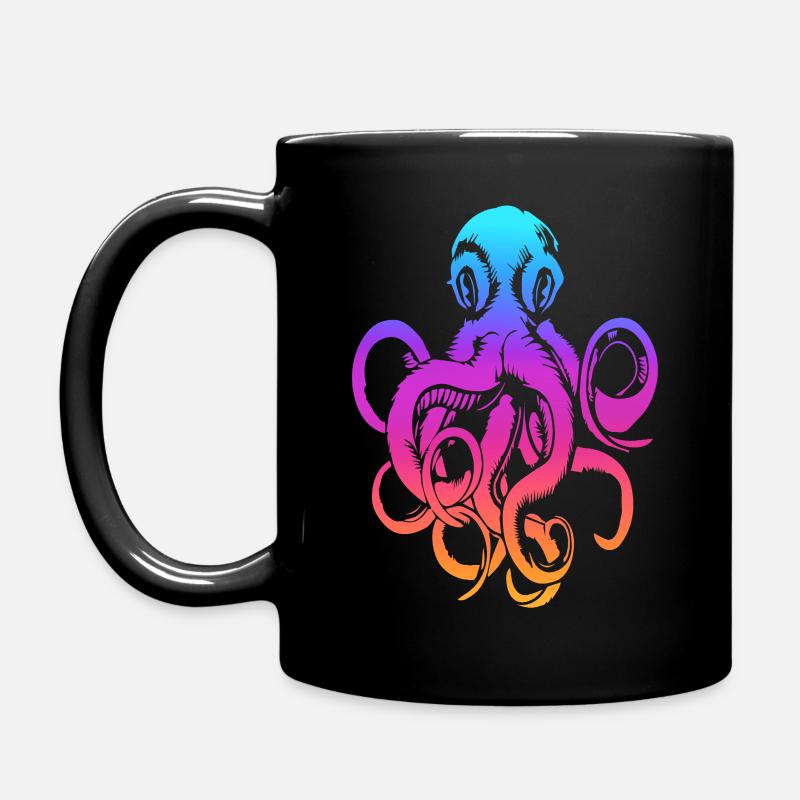 Poulpe - Tentacules - Calmar - Mug uni - noir