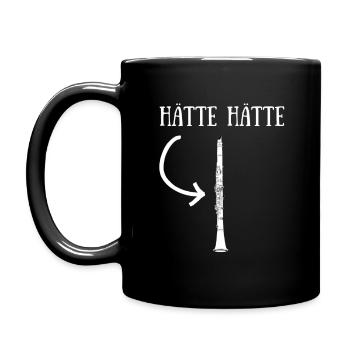 Hätte hätte Klarinette - Tasse einfarbig - Schwarz - Links