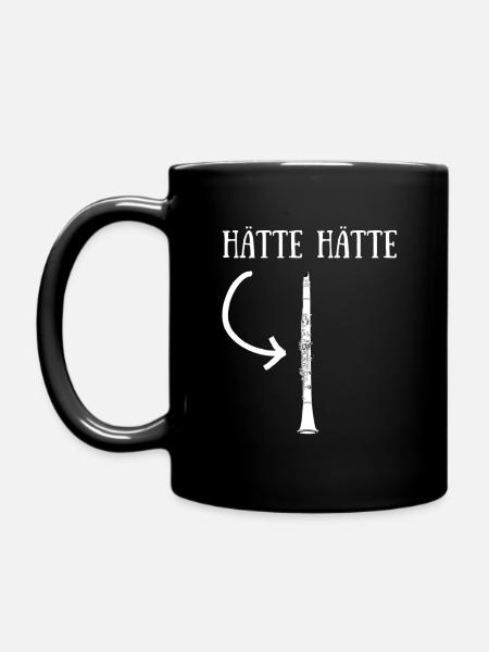Hätte hätte Klarinette - Tasse einfarbig - Schwarz