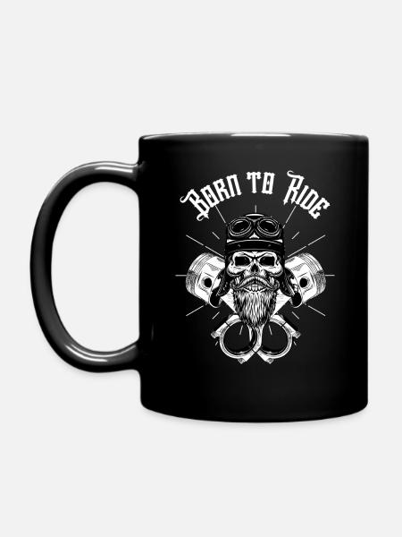 Ein Motorrad-Look. - Tasse einfarbig - Schwarz